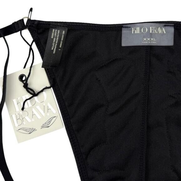 NWT KILO BRAVA Floral Crushed Velvet Low Rise G-String Sz XXXL - Picture 7 of 9